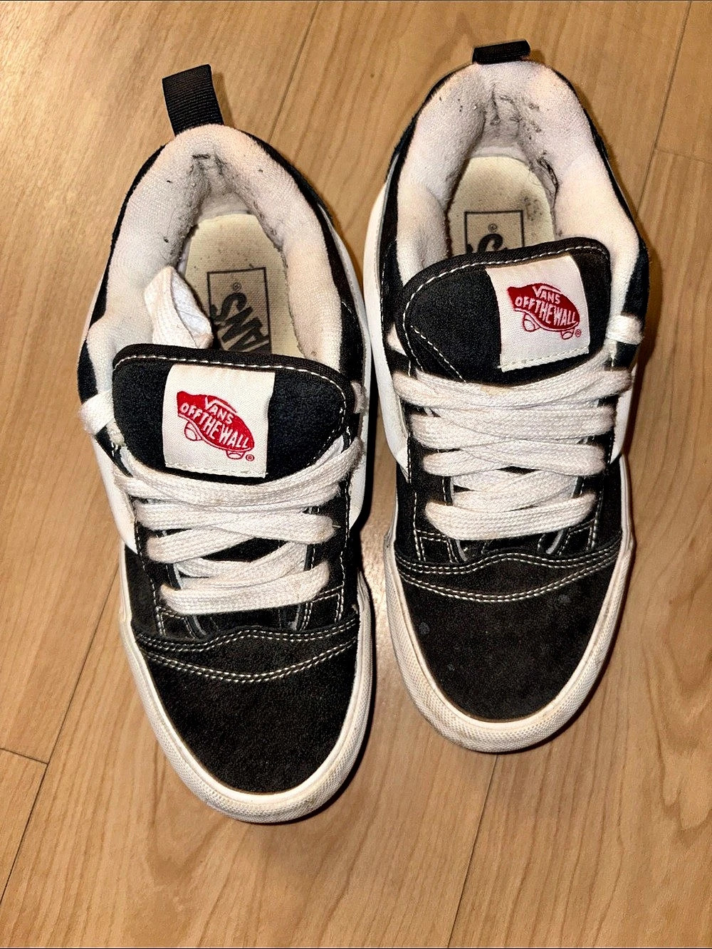 Vans Knu Skool Platform Black White Sneakers